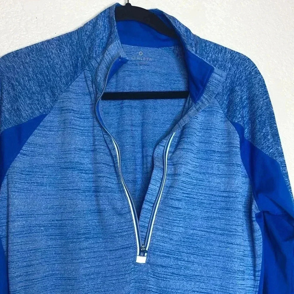 Athleta Performance Top Womens Large Long Sleeves Blue Athletic Outdoor - Picture 4 of 9